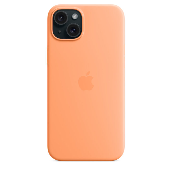 Калъф от Apple за iPhone 15 Plus Silicone Case с MagSafe - Orange Sorbet - Image 2