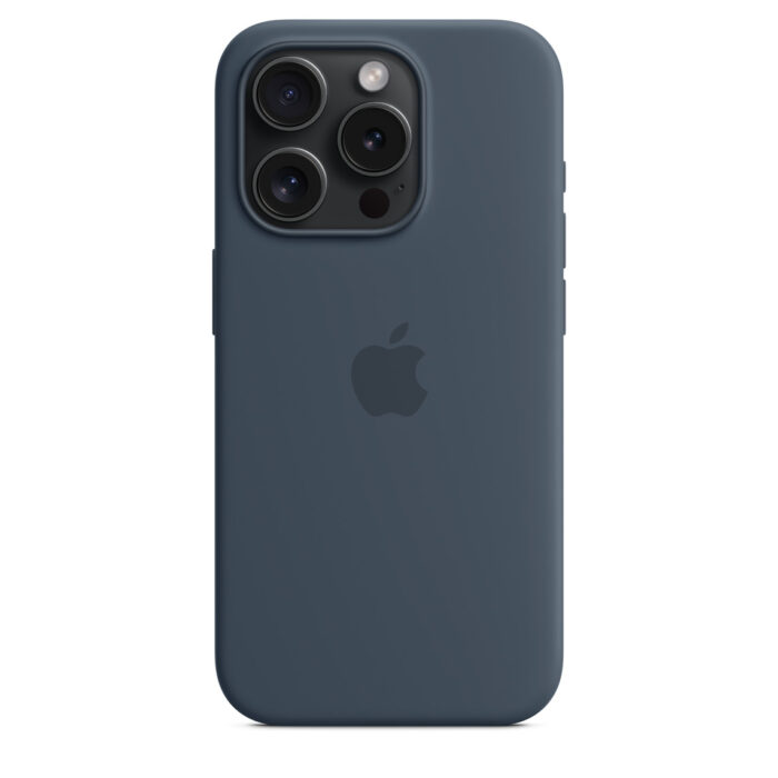 Калъф от Apple за iPhone 15 Pro Silicone Case с MagSafe - Storm Blue - Image 6