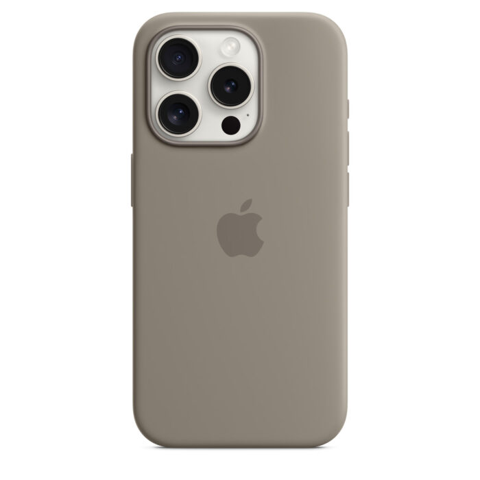 Калъф от Apple за iPhone 15 Pro Silicone Case с MagSafe - Clay - Image 5