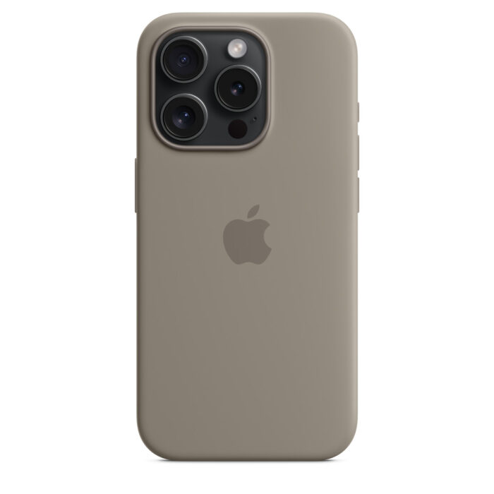 Калъф от Apple за iPhone 15 Pro Silicone Case с MagSafe - Clay - Image 2
