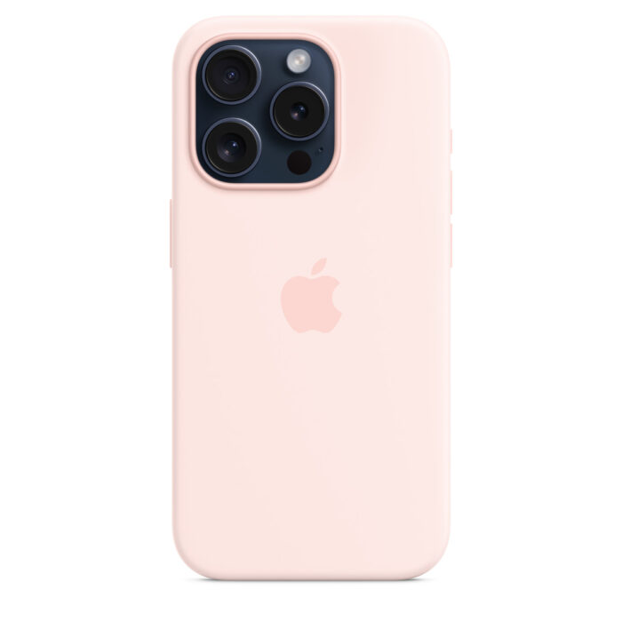 Калъф от Apple за  iPhone 15 Pro Silicone Case с MagSafe - Light Pink - Image 4