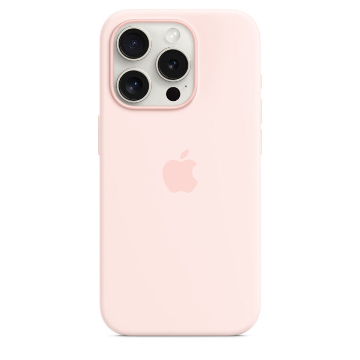 Калъф от Apple за  iPhone 15 Pro Silicone Case с MagSafe - Light Pink - Image 3