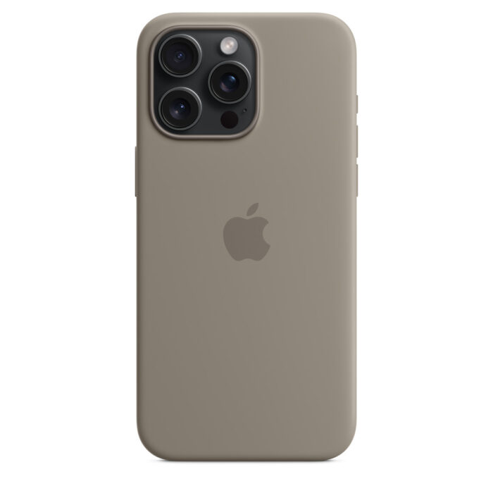 Калъф от Apple за iPhone 15 Pro Max Silicone Case с MagSafe - Clay - Image 3