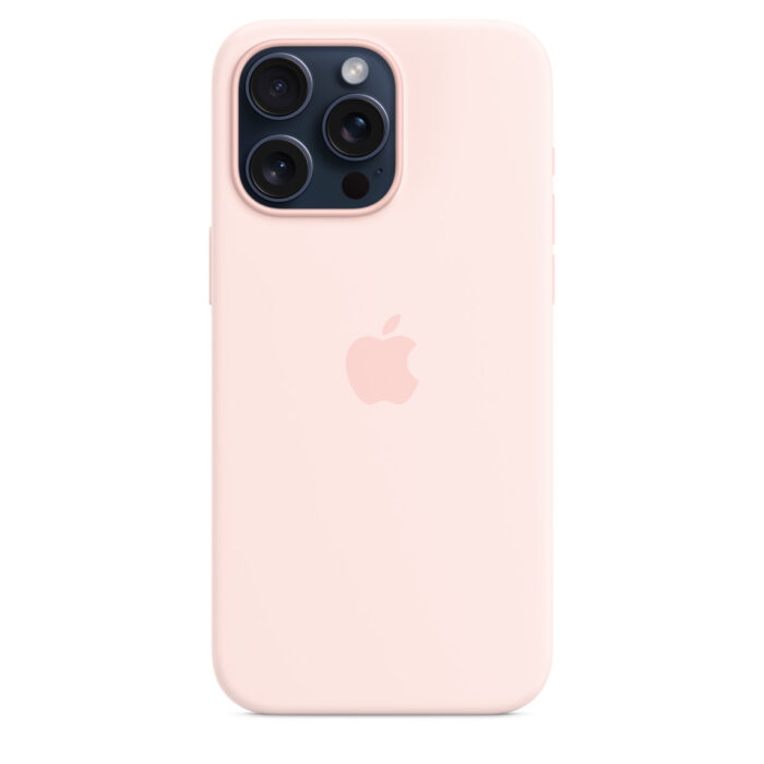 Калъф Apple за iPhone 15 Pro Max Silicone Case с MagSafe - Light Pink - Image 4