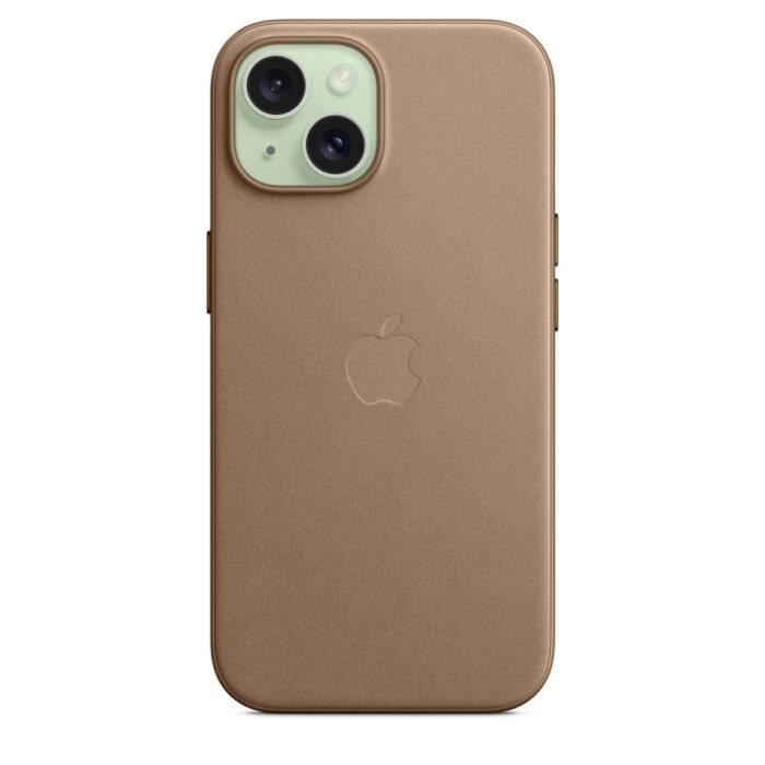 Калъф от Apple за iPhone 15 FineWoven Case с MagSafe - Taupe - Image 4