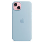 Калъф от Apple за iPhone 15 Plus Silicone Case with MagSafe - Light Blue - Image 4