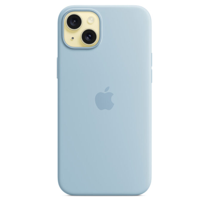 Калъф от Apple за iPhone 15 Plus Silicone Case with MagSafe - Light Blue - Image 2