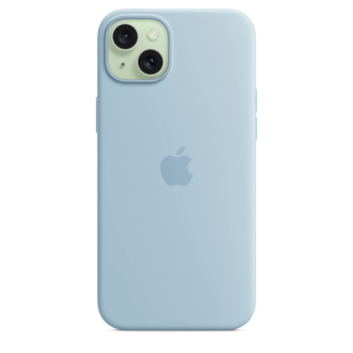 Калъф от Apple за iPhone 15 Plus Silicone Case with MagSafe - Light Blue - Image 3