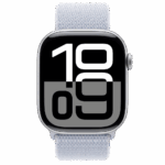 Apple Watch S10 GPS 46mm Silver Alu Case with Blue Cloud Sport Loop - Image 2
