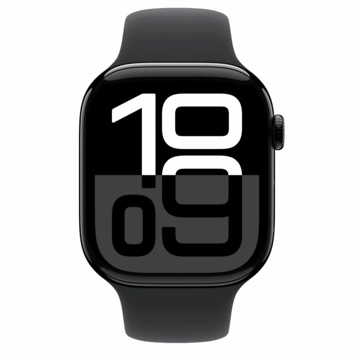 Apple Watch S10 GPS 46mm Jet Black Alu Case with Black Sport Band - S/M - Image 2