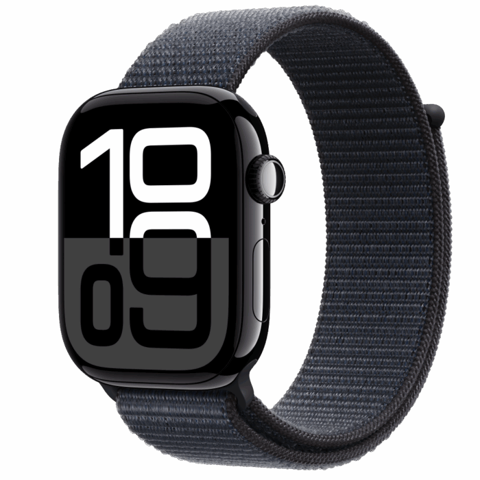 Apple Watch S10 GPS 46mm Jet Black Alu Case with Ink Sport Loop - Image 1