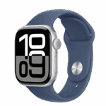 Apple Watch S10 Cellular 42mm Silver Alu Case with Denim Sport Band - S/M