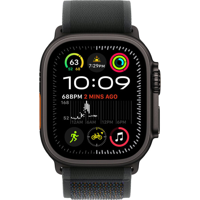 Apple Watch Ultra2 v2 Cellular 49mm Black Titanium Case with Black Trail Loop - S/M - Image 2