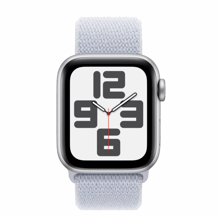 Apple Watch SE2 v3 GPS 40mm Silver Alu Case with Blue Cloud Sport Loop - Image 3