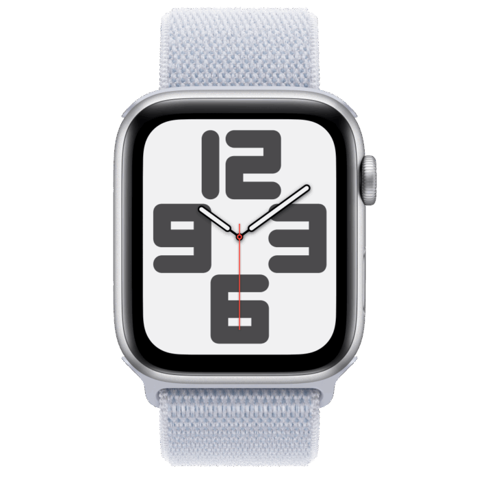 Apple Watch SE2 v3 GPS 44mm Silver Alu Case with Blue Cloud Sport Loop - Image 2