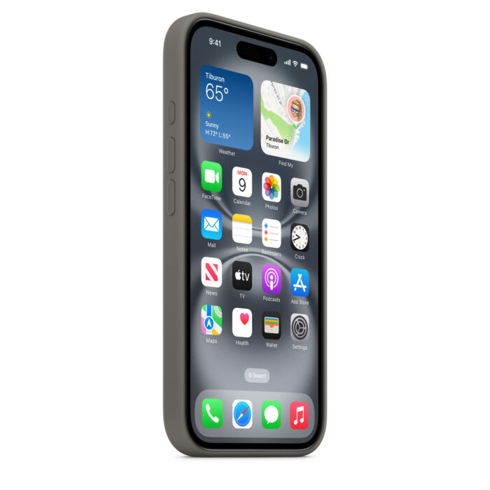 Калъф от Apple за iPhone 16 Silicone Case with MagSafe - Stone Gray - Image 3