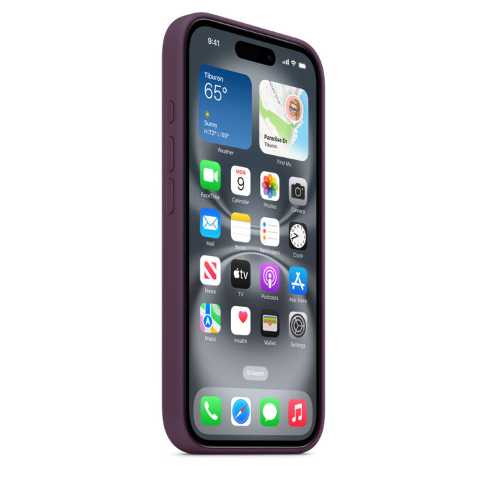 Калъф от Apple за iPhone 16 Silicone Case with MagSafe - Plum - Image 6