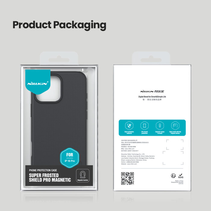 Калъф от Nillkin Super Frosted PRO Magnetic Back Cover за Apple iPhone 16 Pro Black - Image 9