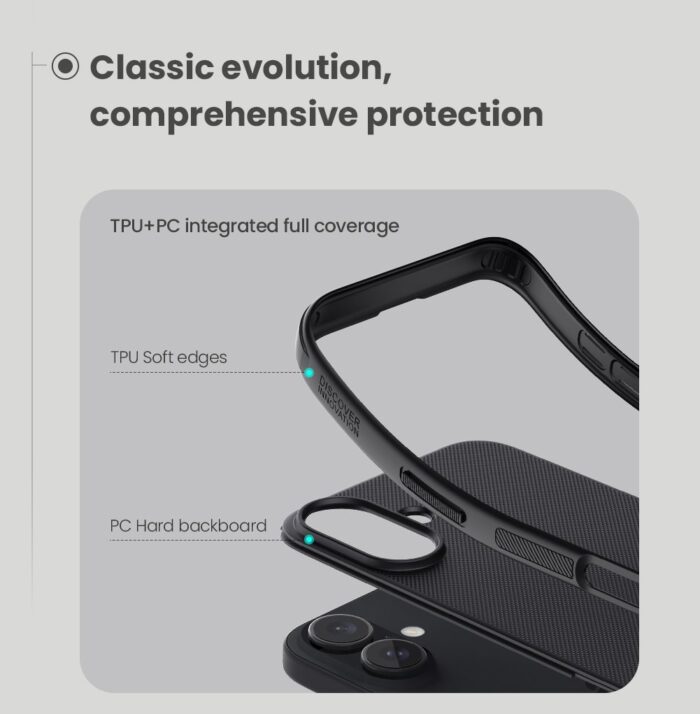 Калъф от Nillkin Super Frosted PRO Back Cover за Apple iPhone 16 Black - Image 4