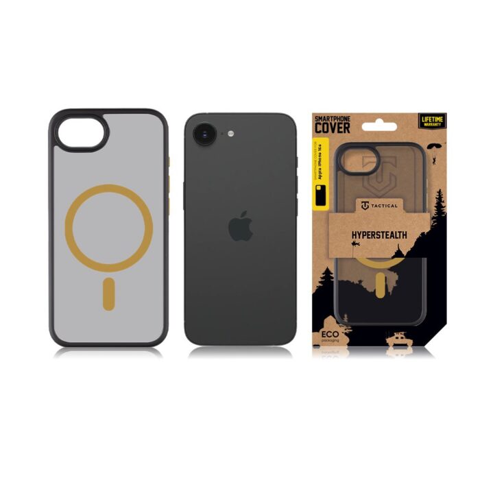 Калъф от 
Tactical MagForce Hyperstealth 2.0 Cover за iPhone 16e Black/Yellow - Image 3