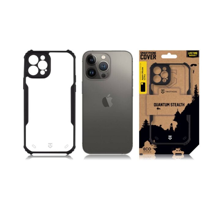 Tactical Quantum Stealth Cover for Apple iPhone 12 Pro Clear/Black - Image 3