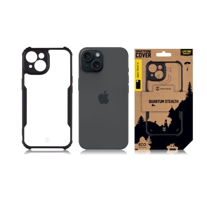Калъф от Tactical Quantum Stealth Cover за Apple iPhone 15 Clear/Black - Image 3