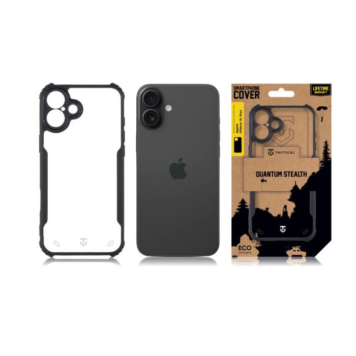 Калъф от Tactical Quantum Stealth Cover for Apple iPhone 16 Plus Clear/Black - Image 3