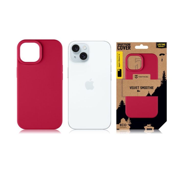 Калъф от Tactical Velvet Smoothie Cover за Apple iPhone 15 Sangria - Image 3