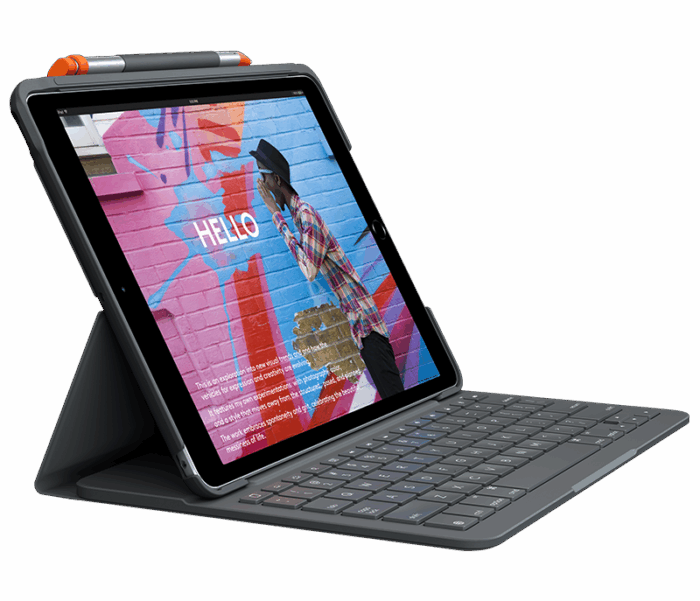 Калъф Logitech Slim Folio за iPad 10.2 inch (7th gen) - Black (UK) - Image 1