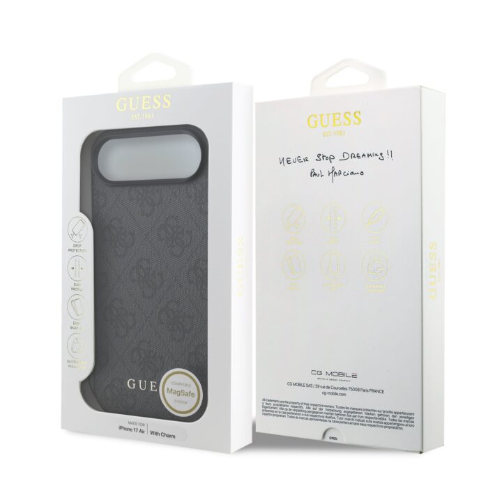 Каслъф от 
Guess 4G Charm Case за iPhone 17 Air Tone on Tone Grey - Image 6