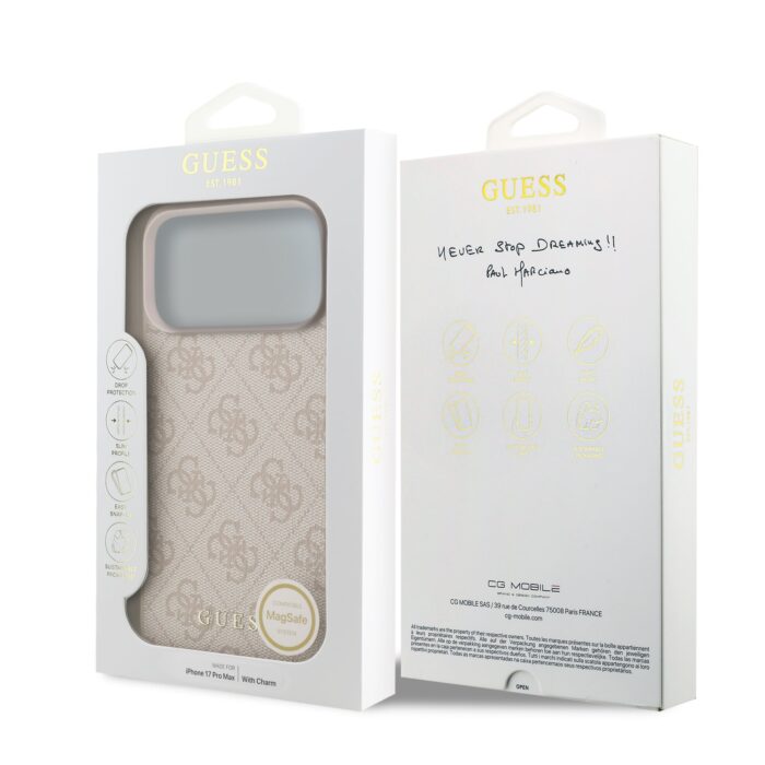 Калъф от 
Guess 4G Charm Case за iPhone 17 Pro Max Tone on Tone Pink - Image 6