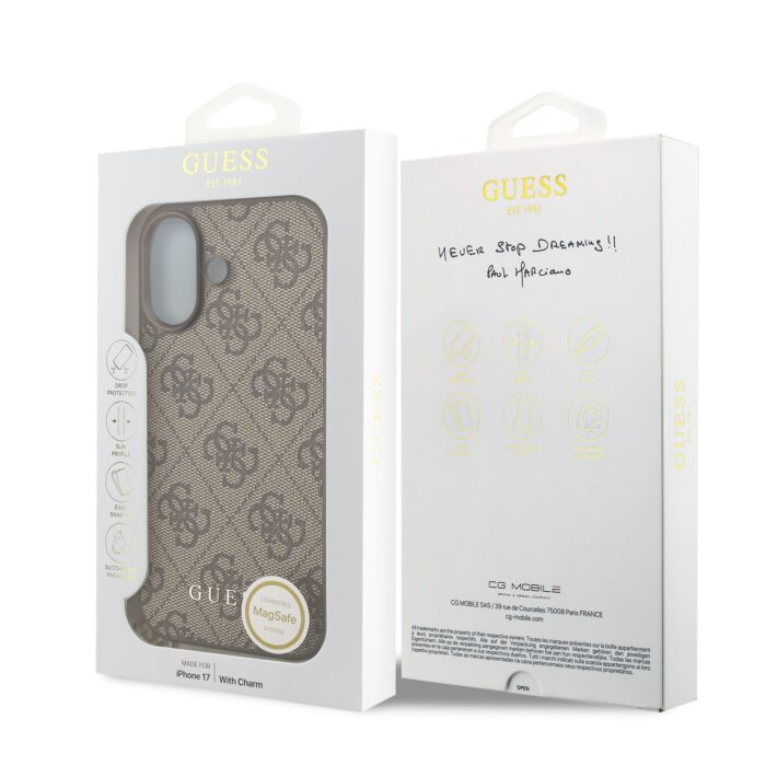 Калъф от 
Guess 4G Charm Case за iPhone 17 Tone on Tone Brown - Image 6