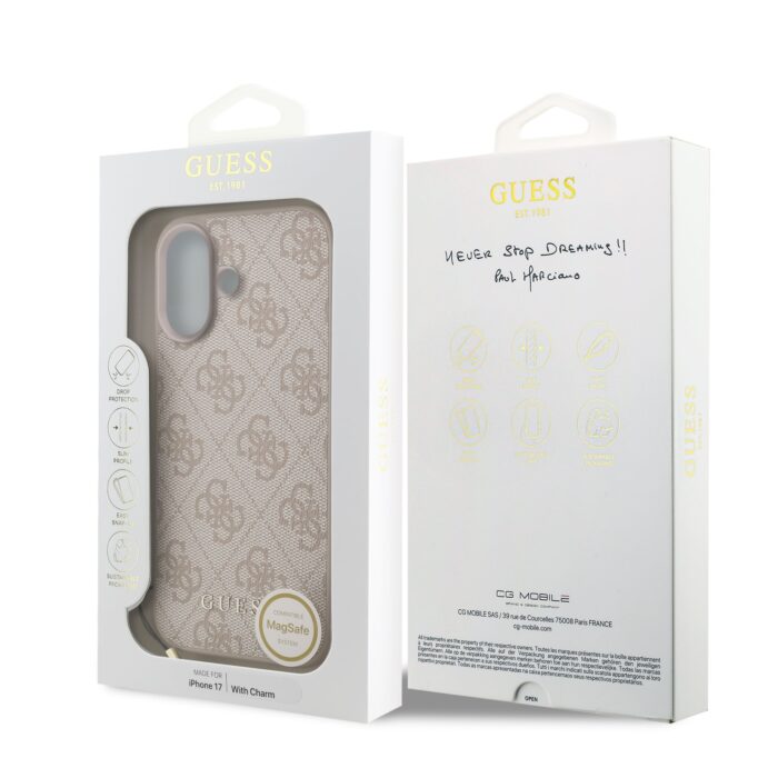 Калъф от 
Guess 4G Charm Case за iPhone 17 Tone on Tone Pink - Image 6