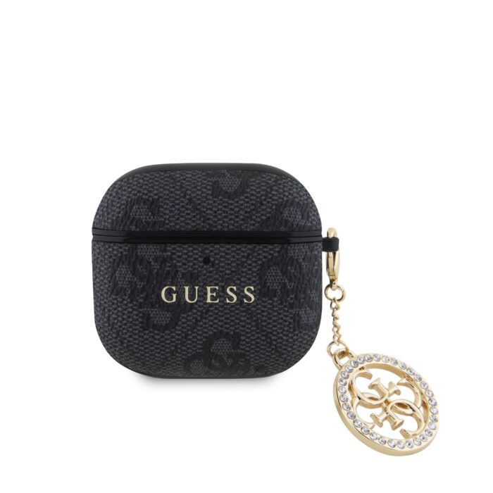 Калъф от Guess 4G Strass Charm case за AirPods 4 black - Image 1