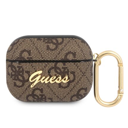 Калъф Guess 4G Script PCPU Case за Airpods Pro - Brown