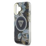 Калъф от Guess IML Glitter Magnolia and Triangle Logo MagSafe Case for iPhone 16 Black - Image 5