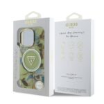 Калъф от Guess IML Glitter Magnolia and Triangle Logo MagSafe Case for iPhone 16 Pro Green - Image 7