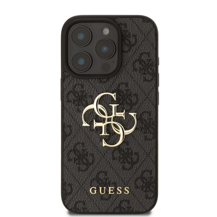 Калъф от Guess PU 4G Metal Logo Case за iPhone 16 Pro Grey - Image 3