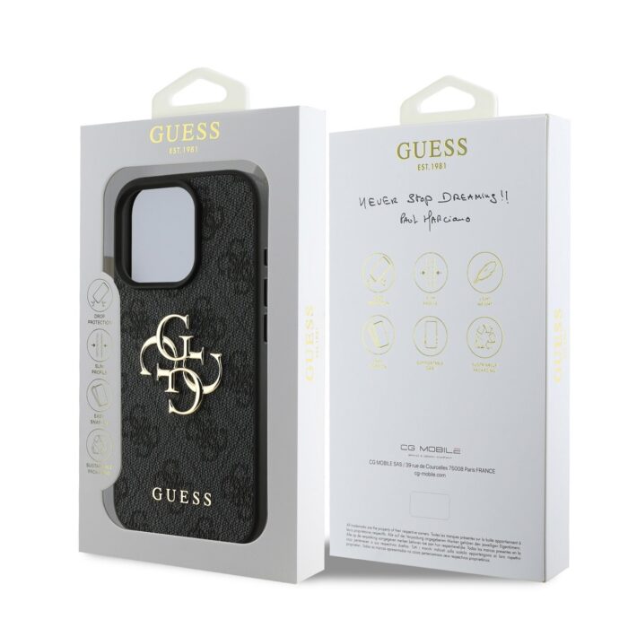 Калъф от Guess PU 4G Metal Logo Case за iPhone 16 Pro Grey - Image 7