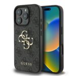 Калъф от Guess PU 4G Metal Logo Case за iPhone 16 Pro Grey