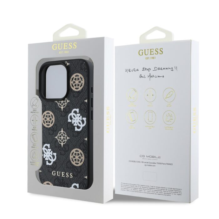Калъф от Guess PU 4G Peony MagSafe Case за iPhone 16 Pro Max Black - Image 6