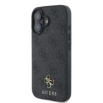 Калъф от Guess PU 4G Small Metal Logo MagSafe Case за iPhone 16 Grey - Image 2