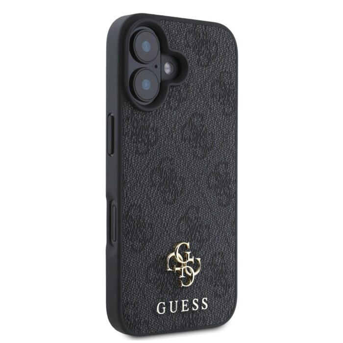 Калъф от Guess PU 4G Small Metal Logo MagSafe Case за iPhone 16 Grey - Image 4