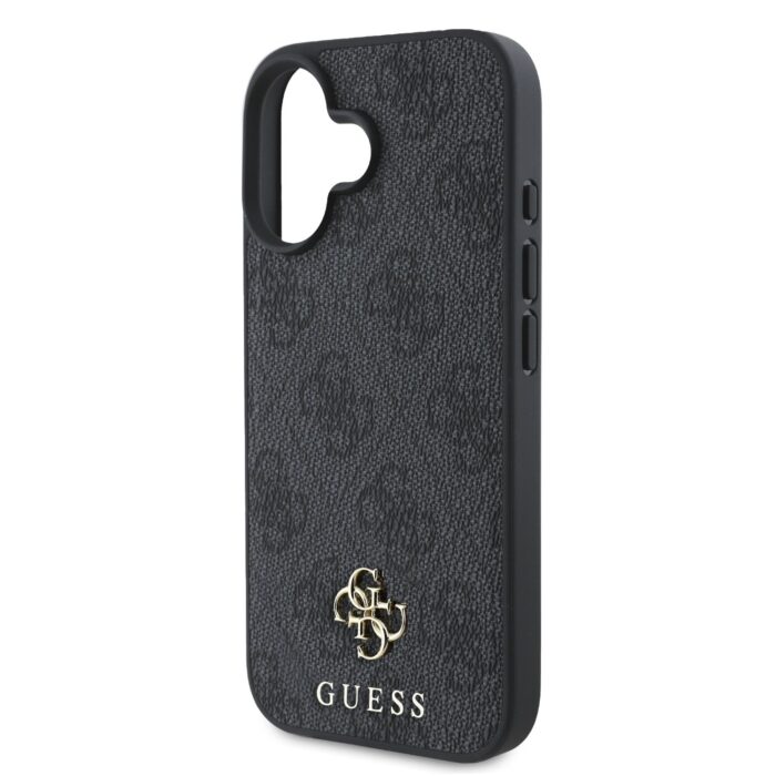 Калъф от Guess PU 4G Small Metal Logo MagSafe Case за iPhone 16 Grey - Image 5