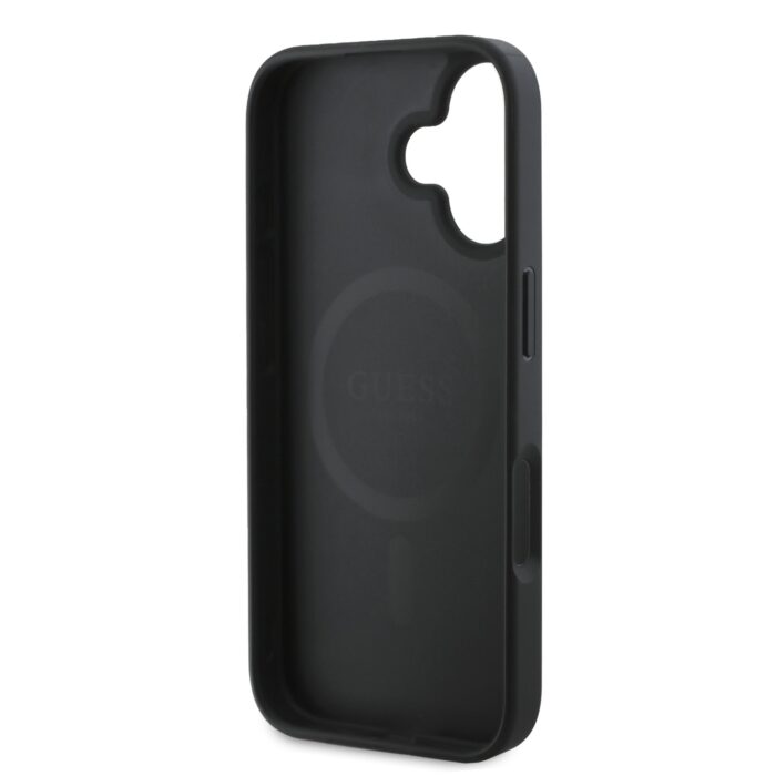 Калъф от Guess PU 4G Small Metal Logo MagSafe Case за iPhone 16 Grey - Image 6