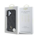 Калъф от Guess PU 4G Small Metal Logo MagSafe Case за iPhone 16 Grey - Image 7
