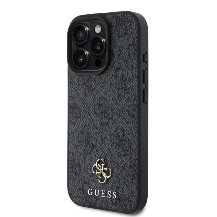 Калъф от Guess PU 4G Small Metal Logo MagSafe Case за iPhone 16 Pro Grey - Image 2