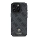 Калъф от Guess PU 4G Small Metal Logo MagSafe Case за iPhone 16 Pro Grey - Image 3