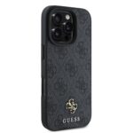Калъф от Guess PU 4G Small Metal Logo MagSafe Case за iPhone 16 Pro Grey - Image 4