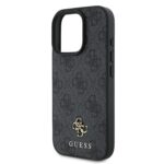 Калъф от Guess PU 4G Small Metal Logo MagSafe Case за iPhone 16 Pro Grey - Image 5